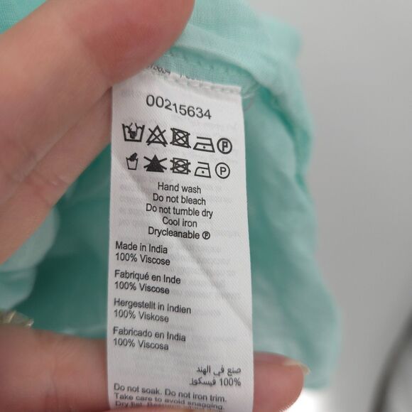 Aveology crochet & lace trim tiered maxi dress Size 30/32 green - Picture 8 of 11